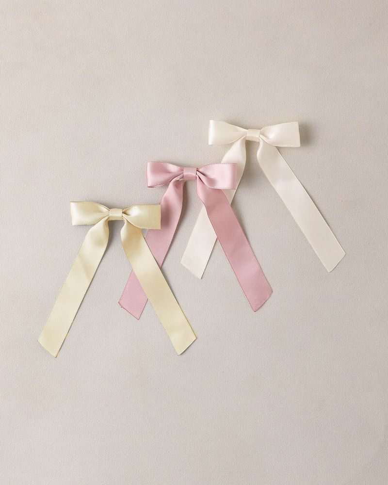 SATIN RIBBON BOWS LEMON, NATURAL, LAVENDER - Persnickety Shop