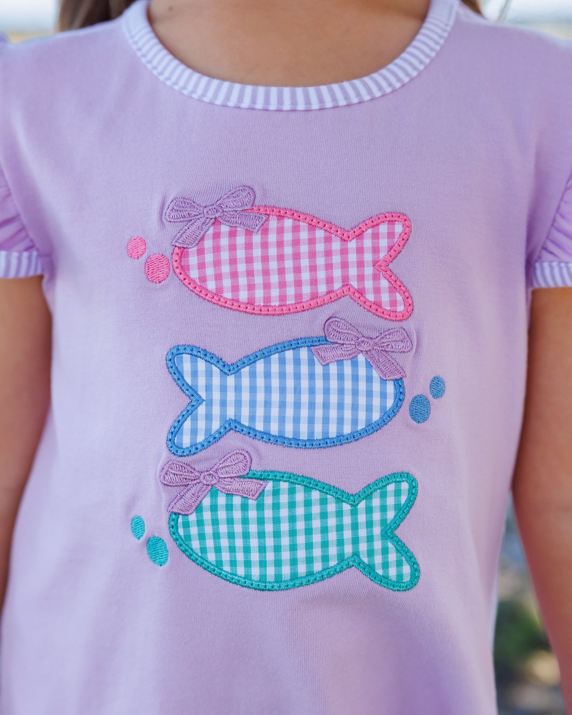 Jellybean Girl's One Fish Two Fish Scallop Short Set - Persnickety Shop