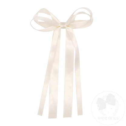 Wee Ones Mini Satin Double Loop Streamer Bow
