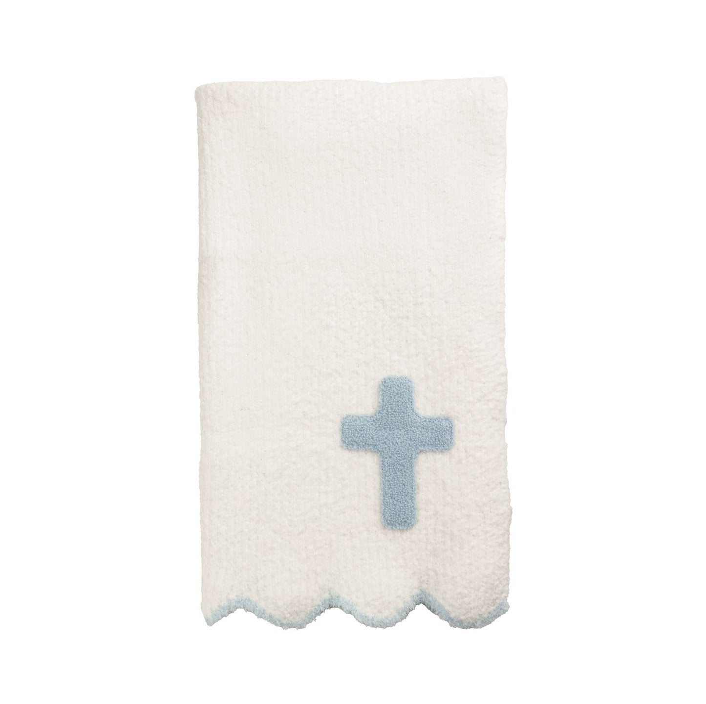 Blue Cross Chenille Baby Blanket - Persnickety Shop