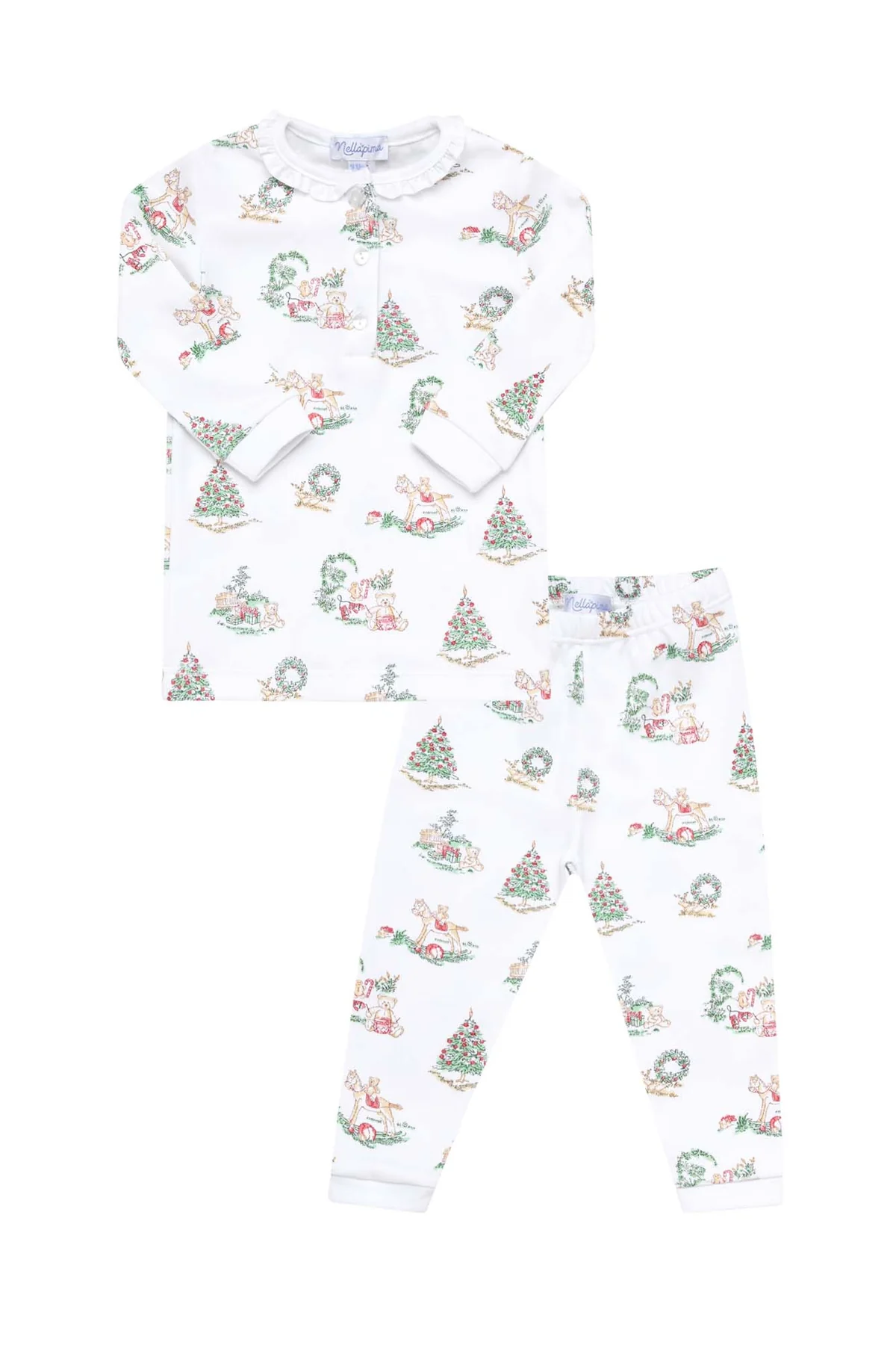 Nellapima Girl Christmas Toile Pajamas - Persnickety Shop