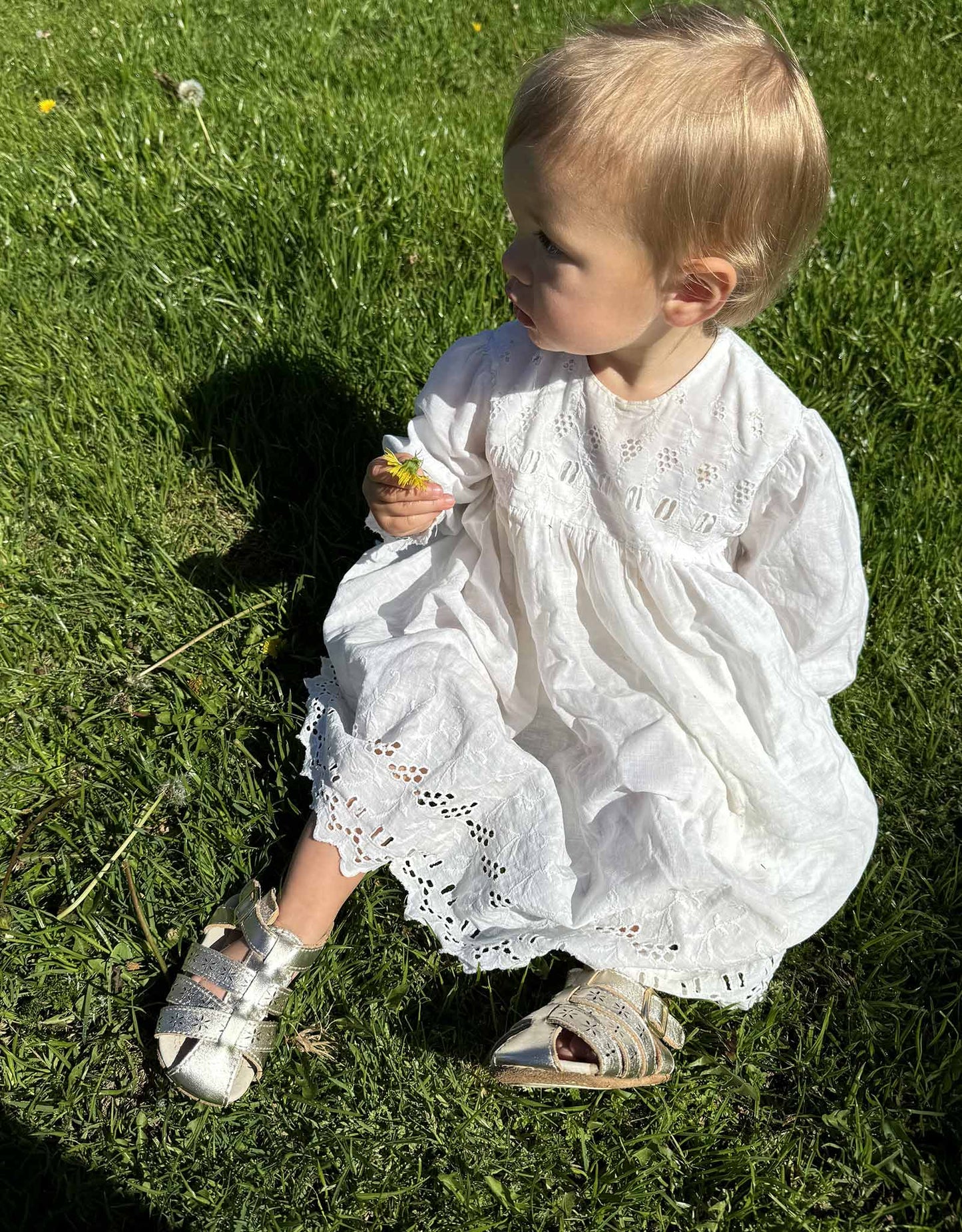 Robeez- Fleur First Kicks Sandals Gold - Persnickety Shop