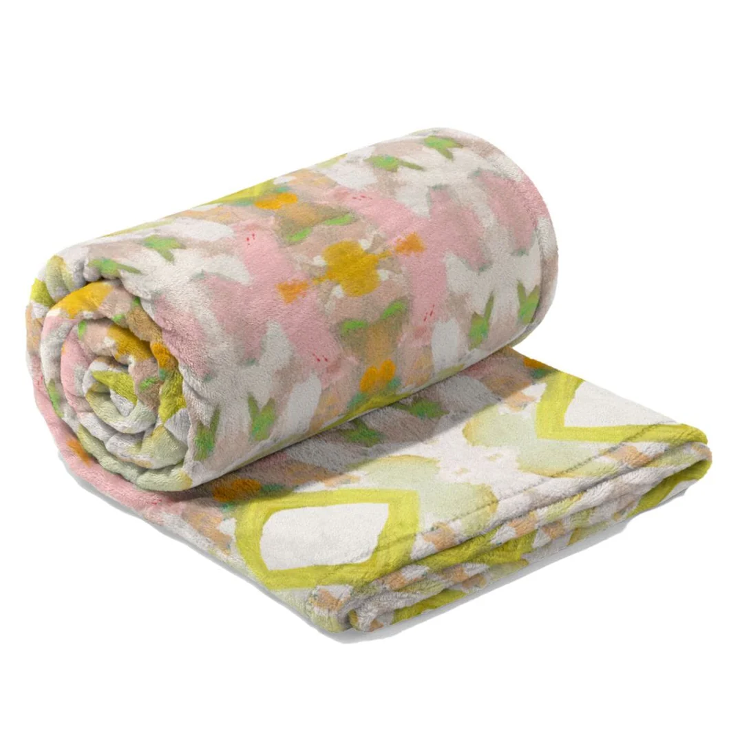 White Lotus Fleece Blanket - Persnickety Shop