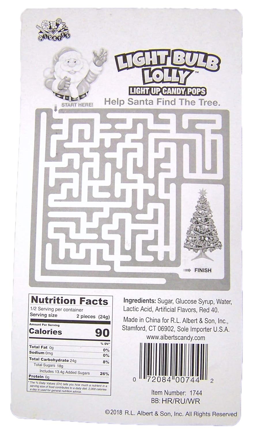 Holiday Light Bulb Lolly – Light-Up Christmas Candy - Persnickety Shop