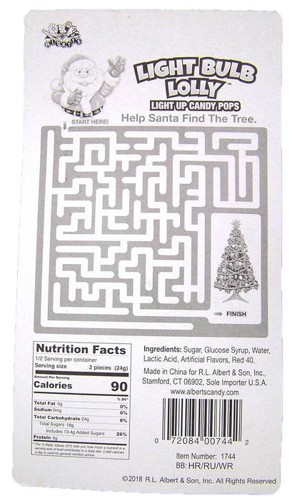 Holiday Light Bulb Lolly – Light-Up Christmas Candy - Persnickety Shop