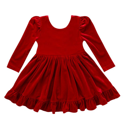Swoon – Red Velvet Dress - Persnickety Shop