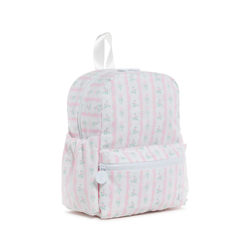 MINI BACKER - RIBBON FLORAL PINK BACKPACK - Persnickety Shop