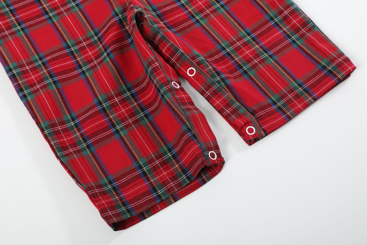 Lil Cactus *Pre-Order* Red and Green Christmas Plaid Smocked Jon Jon