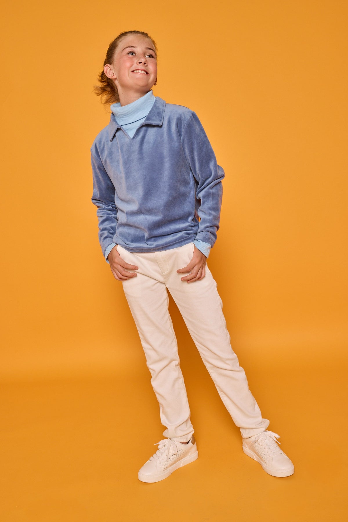 Bisby Ribbed Turtleneck - Ice Blue