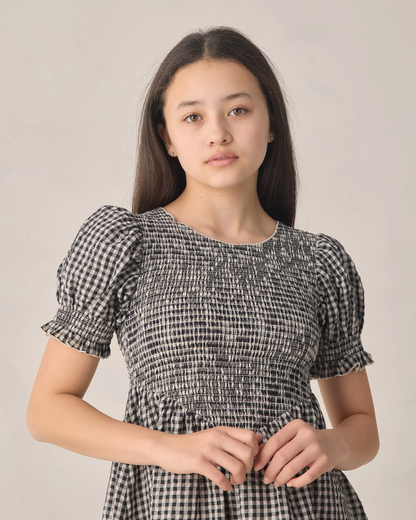 RYLE + CRU TEEN LOUISE DRESS BLACK CHECK - Persnickety Shop