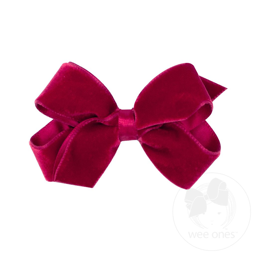 Wee Ones Cardinal Mini Classic Velvet Bow