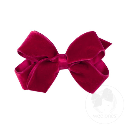 Wee Ones Cardinal Mini Classic Velvet Bow