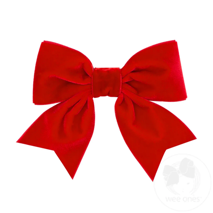 Wee Ones Red Small King Plush Velvet Bowtie With Tails