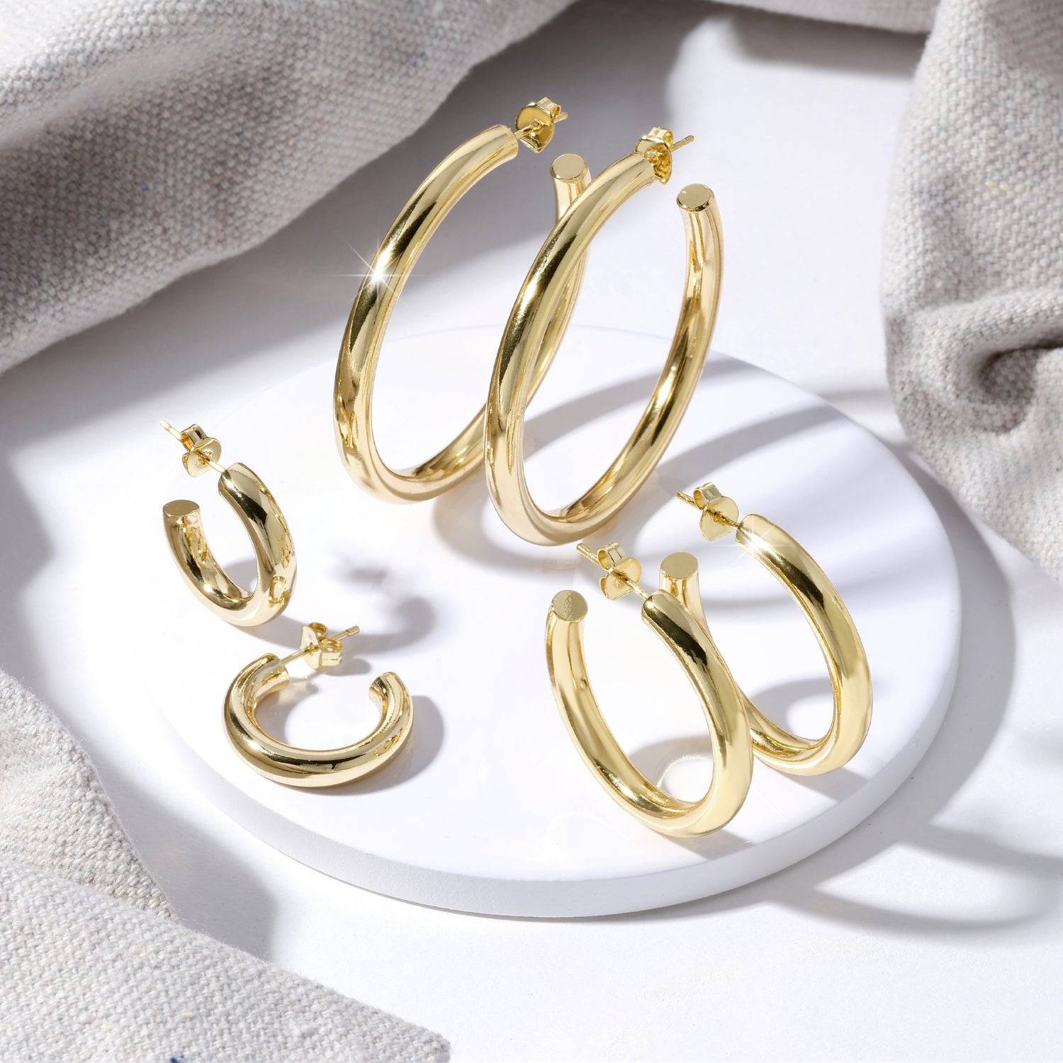 The Perfect Hoop Earrings Gold LARGE - Persnickety Shop