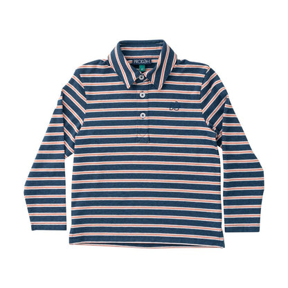 Prodoh LONG SLEEVE TOO COOL FOR SCHOOL POLO- Dark Denim Crabapple - Persnickety Shop