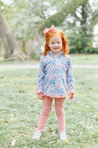 PRE-ORDER | Autumn Blooms Elise Ruffle Pullover Set Jellybean by Smock Candy - Persnickety Shop
