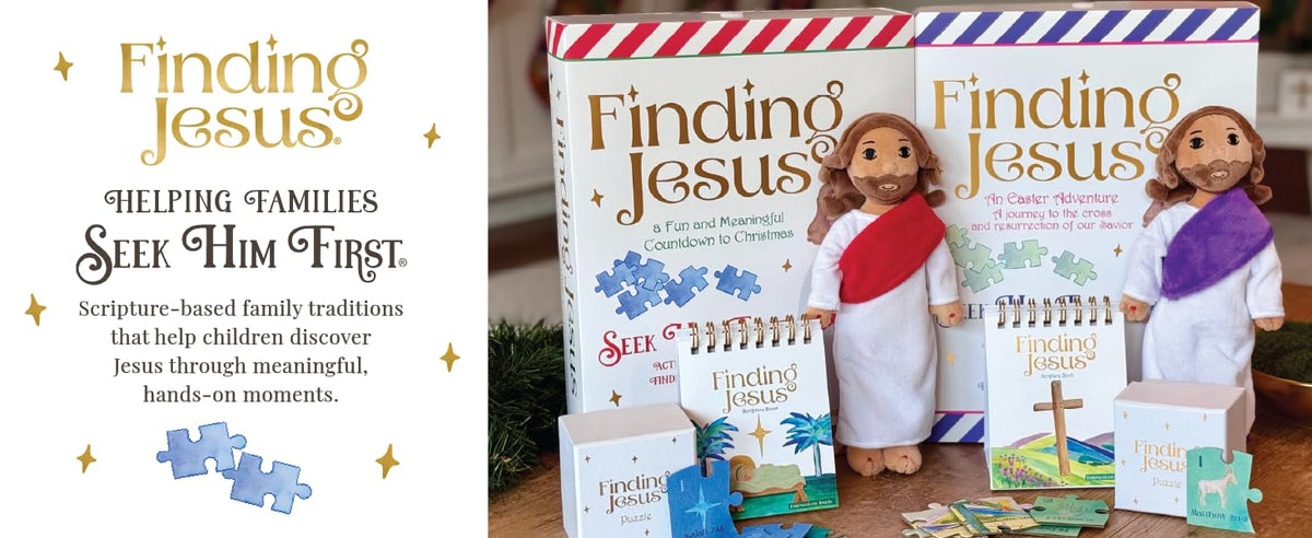 Finding Jesus Countdown to Christmas Kit for Families Puzzle Book Box Set