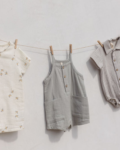 Matteo Romper || Sage Gingham - Persnickety Shop