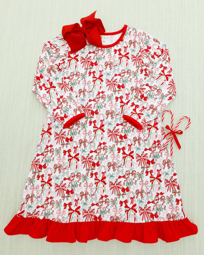 PRE-ORDER |Wrapped in a Bow Dress Jellybean by Smock Candy - Persnickety Shop