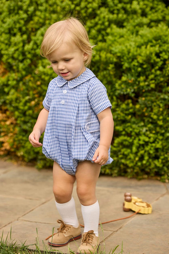 Little English Davant Bubble - Gray Blue Gingham