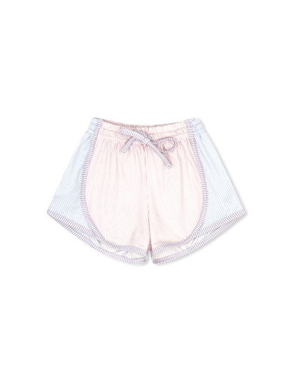 Set Athletics Elise Short - Cotton Candy Pink, Cotton Candy Blue, Petal Purple Ministripe - Persnickety Shop