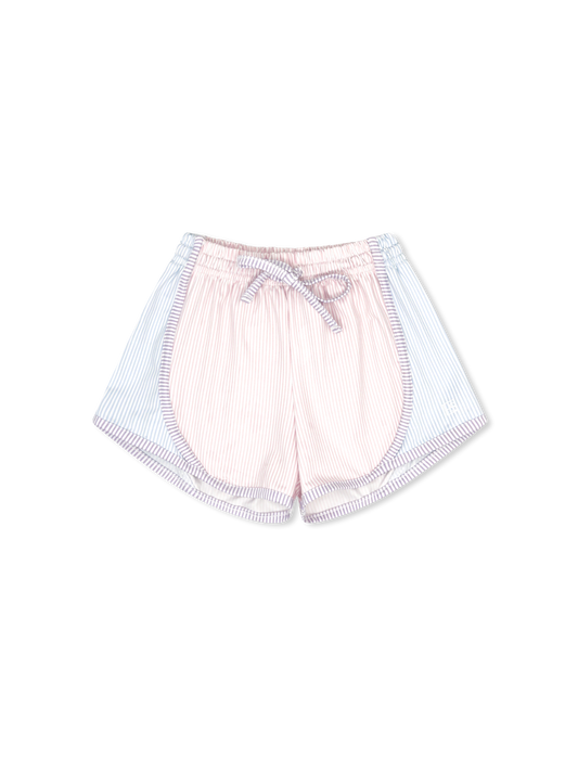 Set Athletics Elise Short - Cotton Candy Pink, Cotton Candy Blue, Petal Purple Ministripe - Persnickety Shop