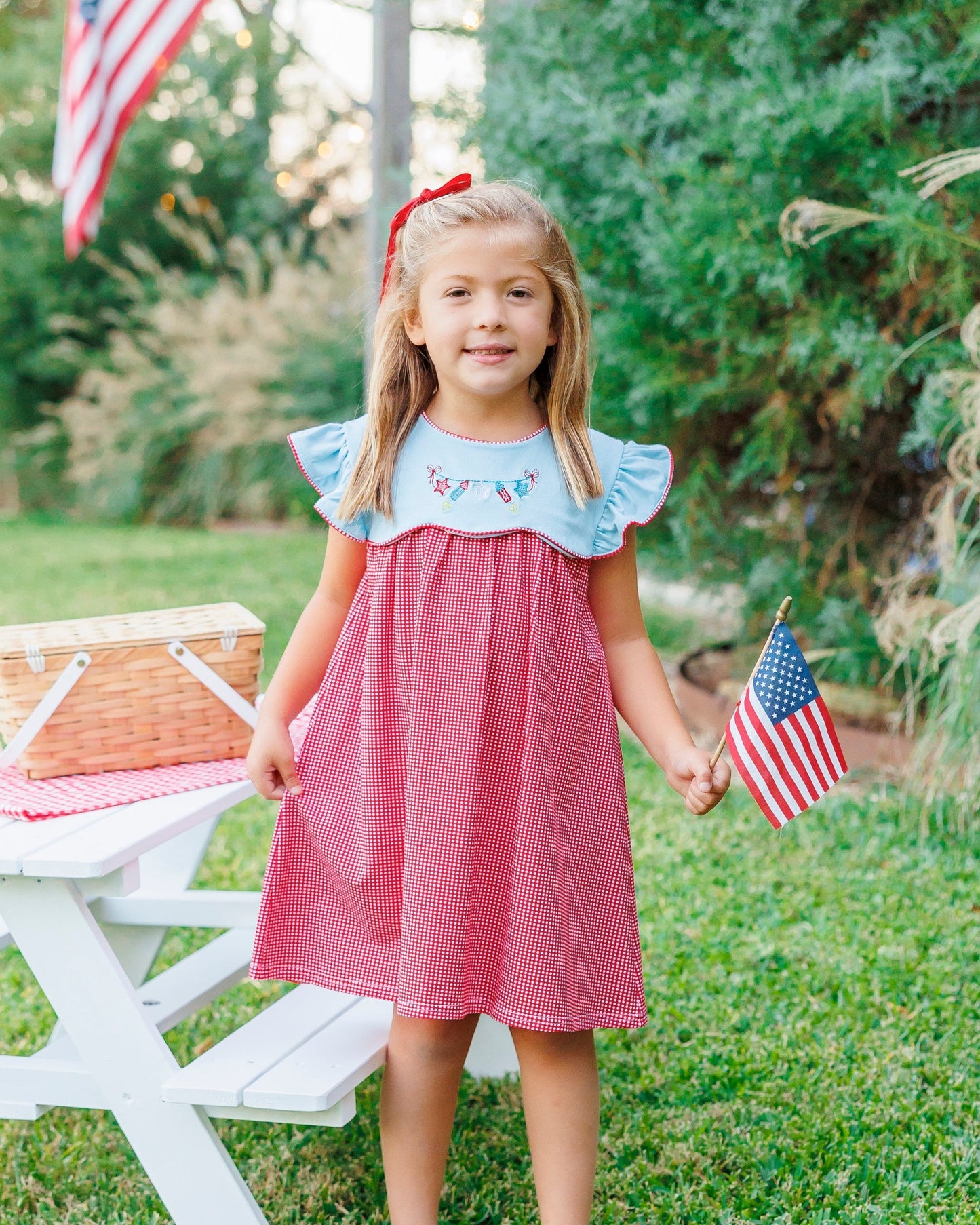 Jellybean Star Spangled Banner Scallop Dress