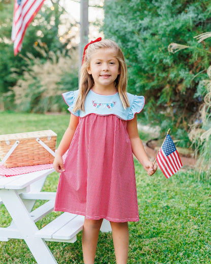 Jellybean Star Spangled Banner Scallop Dress