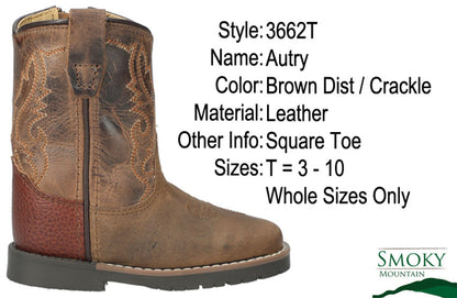 Smoky Mountain Boots - TODDLER BOYS' AUTRY WESTERN BOOTS - SQUARE TOE - Persnickety Shop