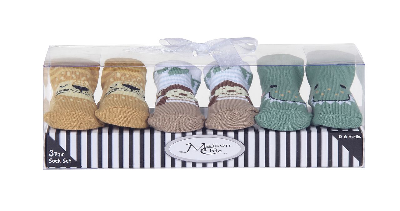 London Bridge Safari Animals Baby Socks Gift Set - Persnickety Shop