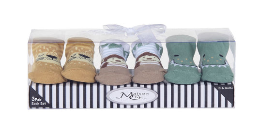 London Bridge Safari Animals Baby Socks Gift Set - Persnickety Shop