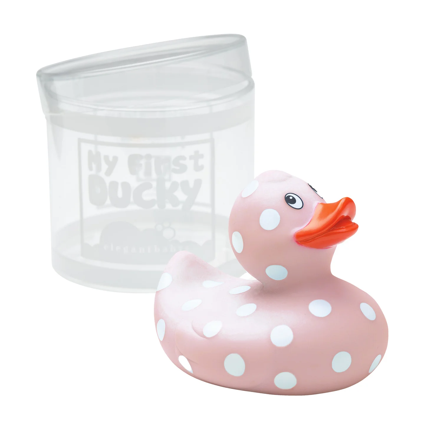 PINK POLKA DOT RUBBER DUCKIE - Persnickety Shop
