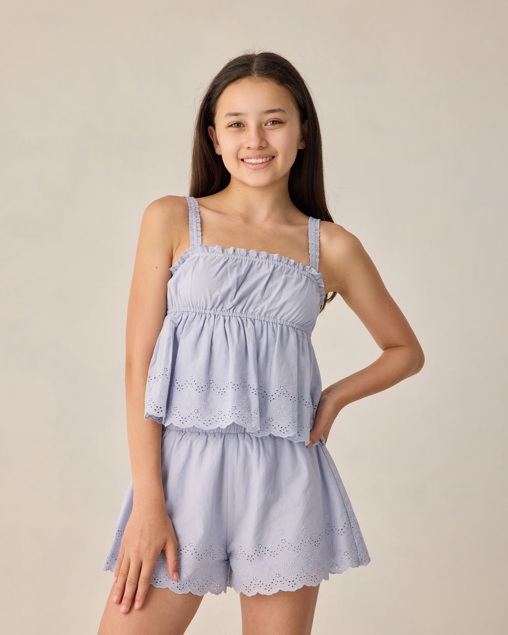 TEEN REMI SHORTS PERIWINKLE - Persnickety Shop