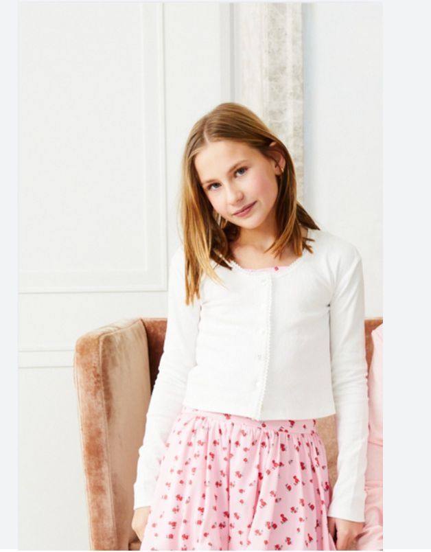 Marni White Heart Pointelle Cardigan - Persnickety Shop
