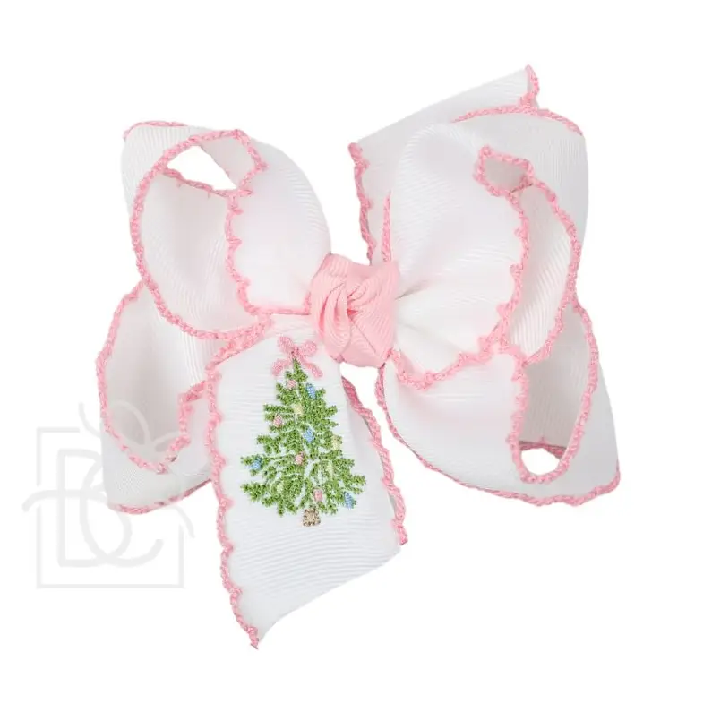 Beyond Creations Embroidered Christmas Tree Hair Bow