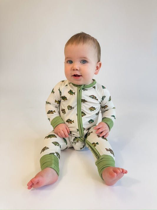 GOOSIES Convertible Zip Pajamas - Lake Fish