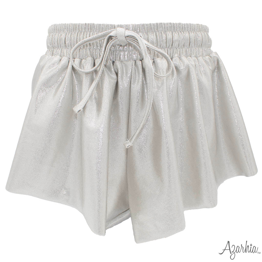 Azarhia ShimmerSilver Butterfly Shorts