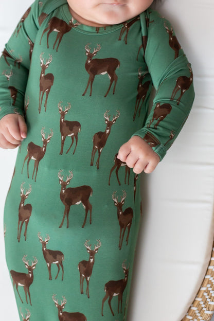 Goosies- Knotted Gown - Deer-0-3M