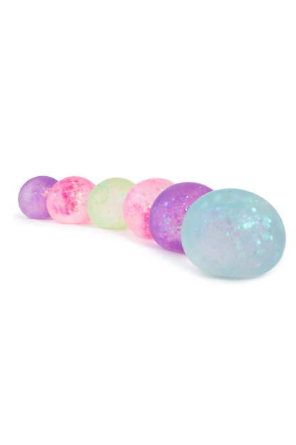 Glitterally Amazing Squishy Balls, 6pcs, Assorted - Persnickety Shop