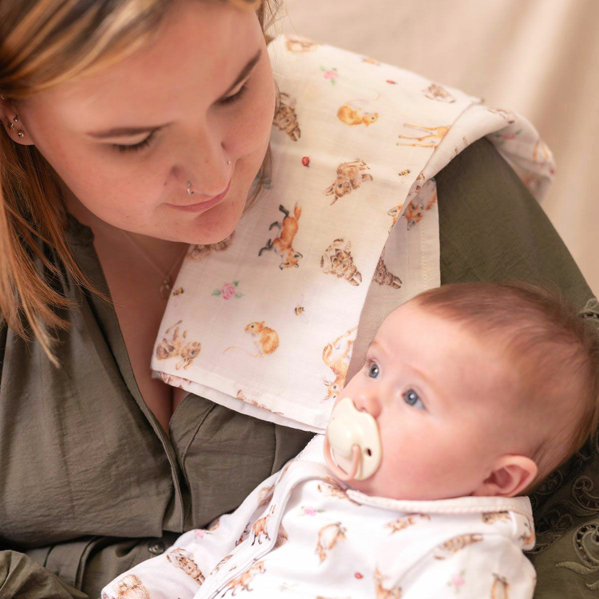 'LITTLE FOREST' WOODLAND ANIMAL MUSLIN GIFT SET - Persnickety Shop