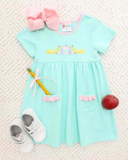 Wheels on the Bus Dress  by Jellybean Smock Candy - Persnickety Shop