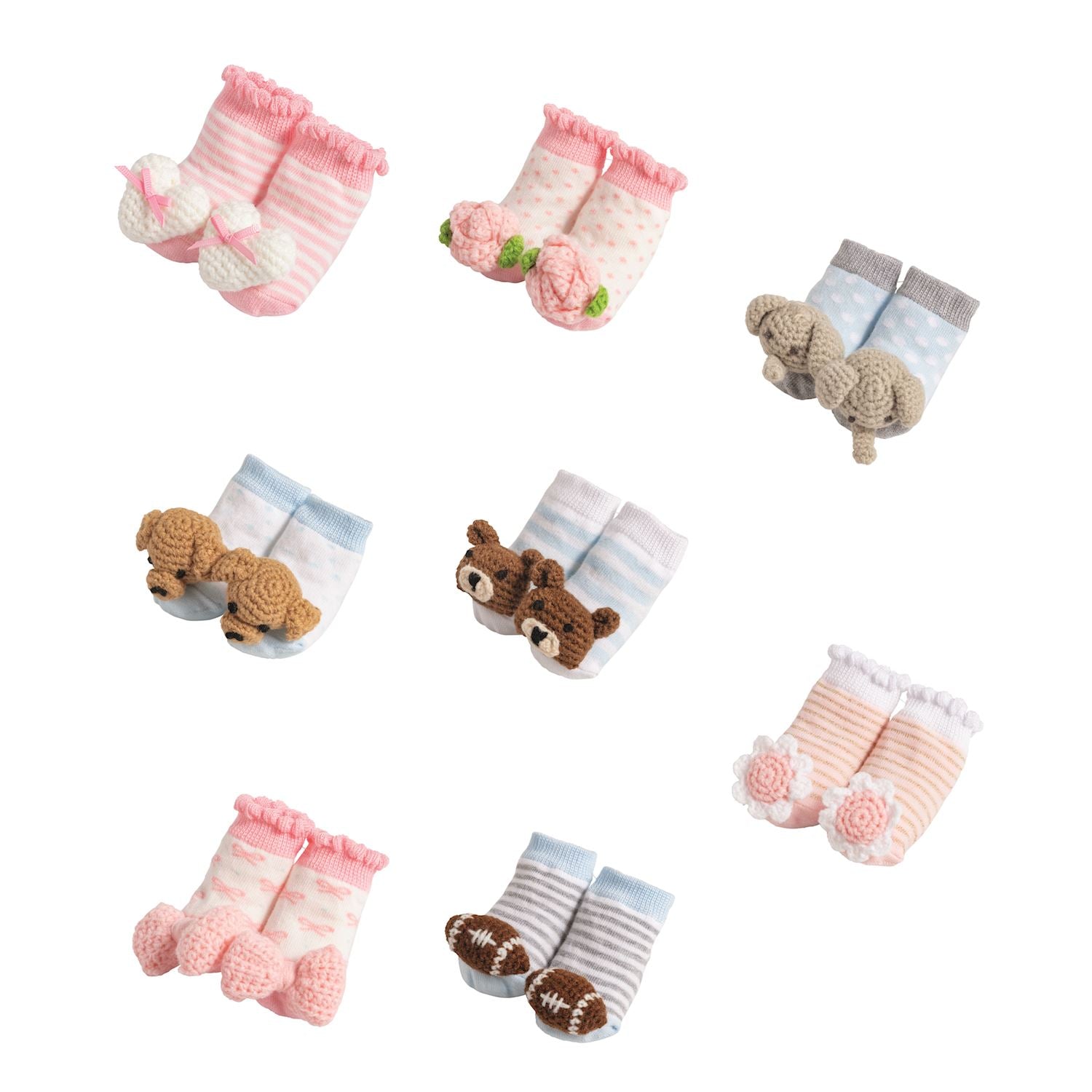 Crochet Rattle Toe Socks-8a - Persnickety Shop