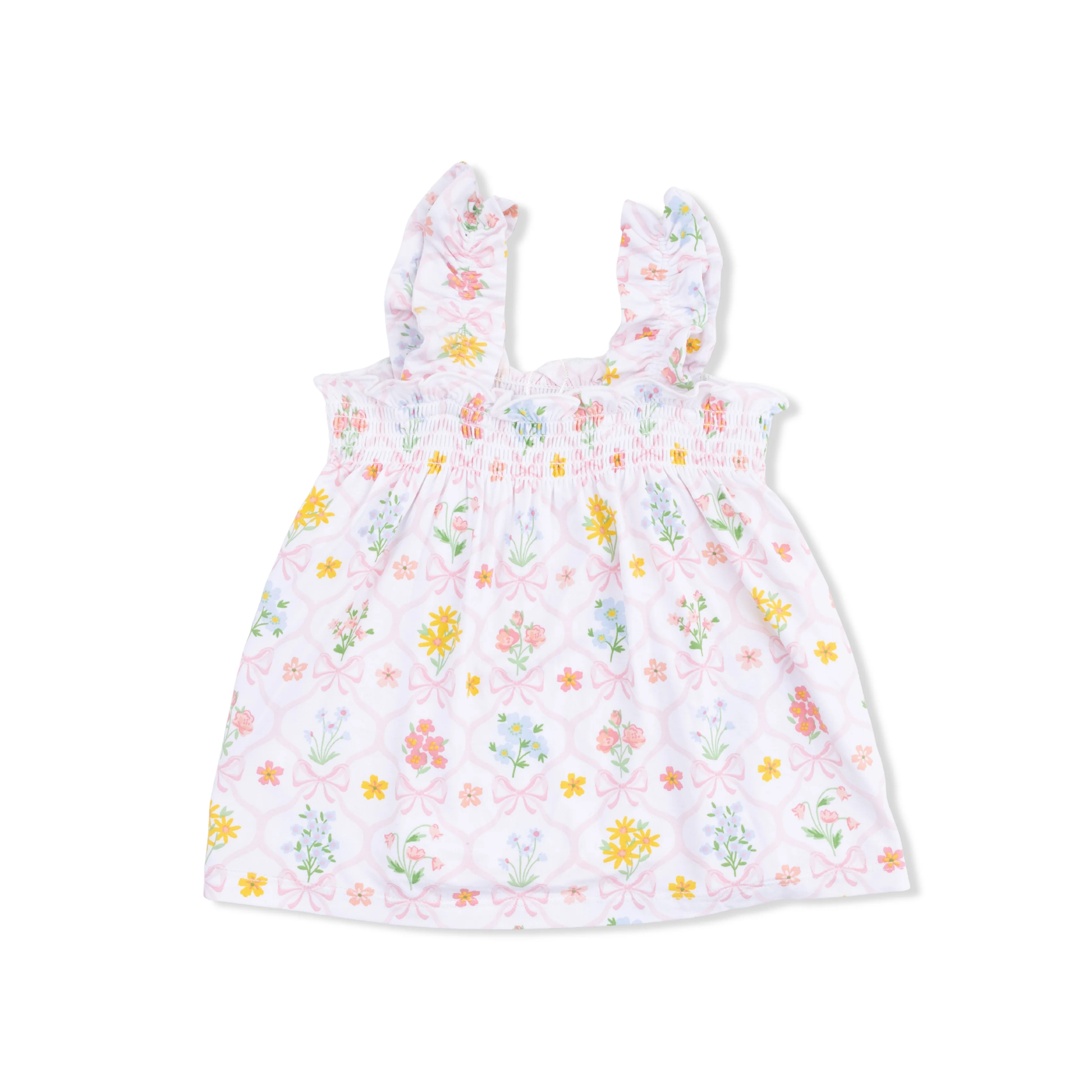 Spring Blooms Bow Trellis - Ruffly Strap Top And Bloomer - Persnickety Shop