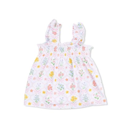 Spring Blooms Bow Trellis - Ruffly Strap Top And Bloomer - Persnickety Shop
