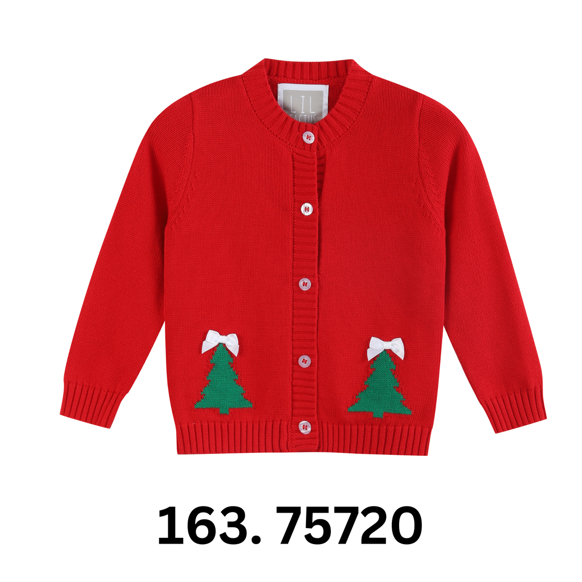 Red Christmas Tree Knit Cardigan - Persnickety Shop