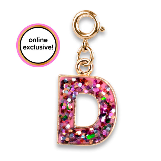 CHARM IT! Gold Pink Glitter Letter D Charm - Persnickety Shop