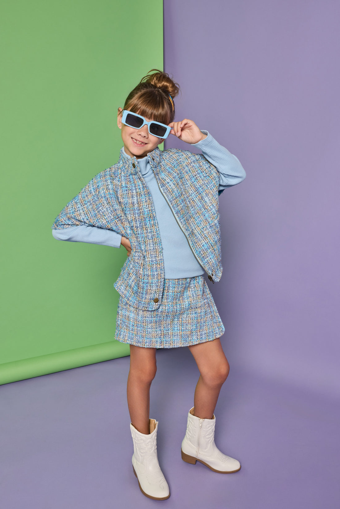 Bisby Mini Skort - Turin Tweed