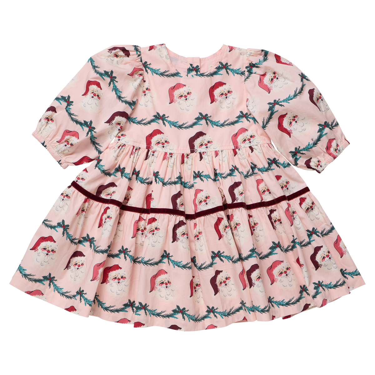 Baby Girls Maribelle Dress Set- Santa Garland - Persnickety Shop