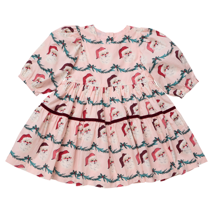 Baby Girls Maribelle Dress Set- Santa Garland - Persnickety Shop