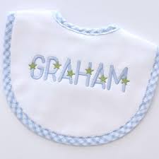 3 Marthas Drooler Bib & Burp Set: Small Blue Check